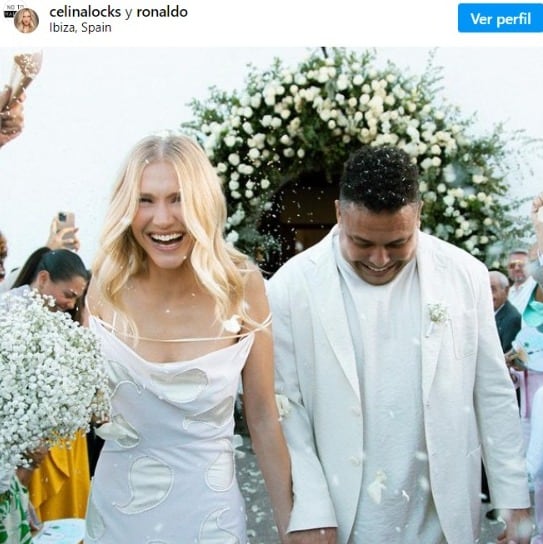 Celina Locks y Ronaldo Nazario.