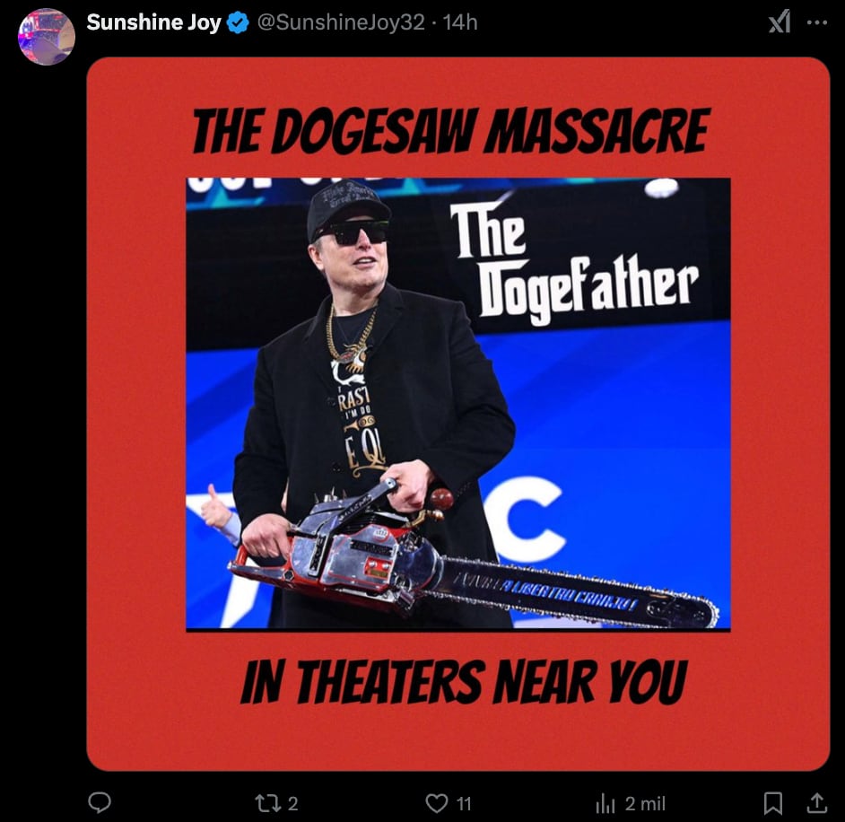 Memes de motosierra de Javier Milei a Elon Musk