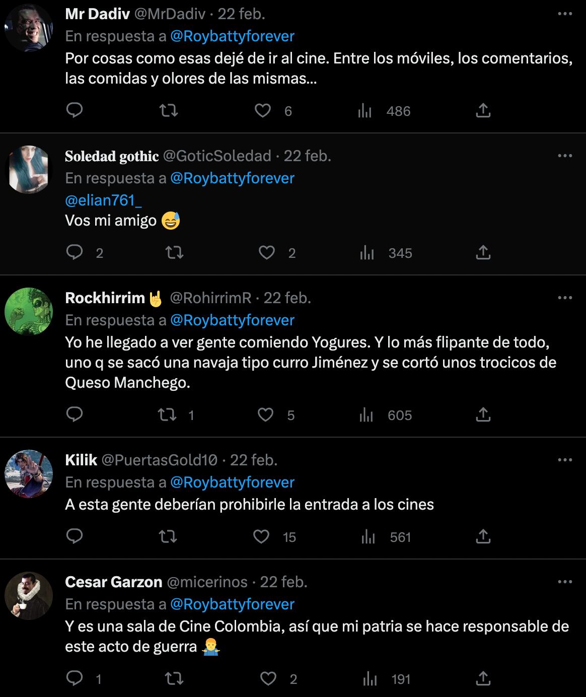 Comentarios al sándwich en el cine