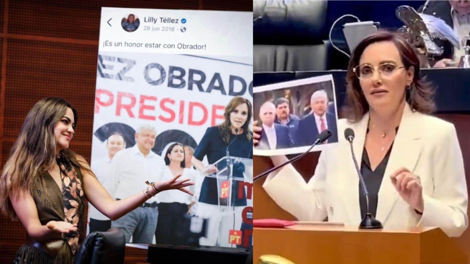 La última pelea de Andrea Chávez y Lilly Téllez en la Cámara de Senadores