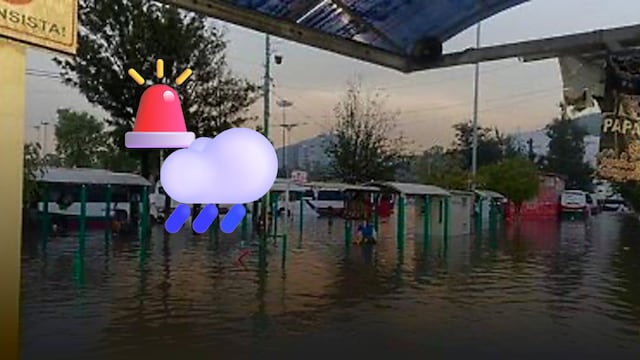 Paradero de Indios Verdes queda bajo el agua tras alerta roja por lluvias en la GAM