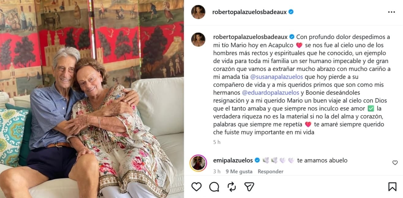 Muere tío de Roberto Palazuelos; lo recuerda como un ejemplo de vida