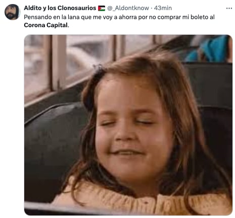 memes del cartel de Corona Capital 2024