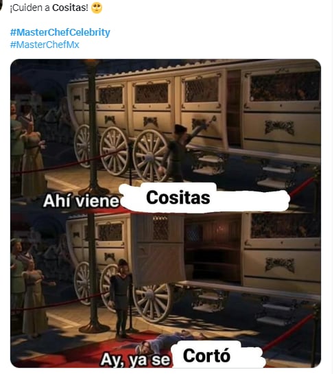 Memes: Cositas es la primera en cortarse en MasterChef Celebrity 2023.