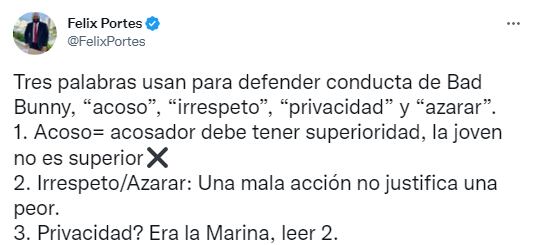 El abogado Félix Portes habla sobre las acciones de Bad Bunny.