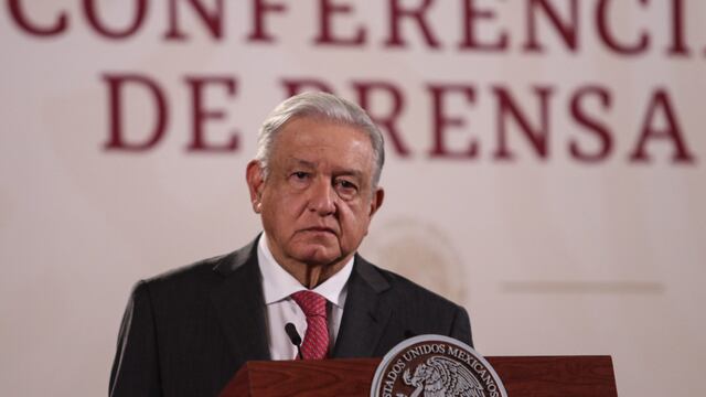 Andrés Manuel López Obrador presidente de México, durante conferencia de prensa en Palacio Nacional