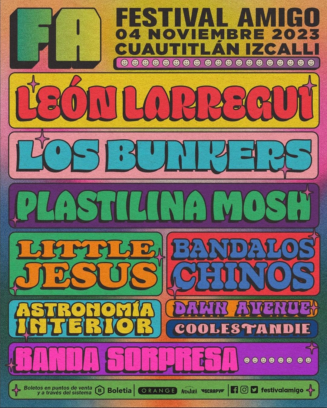 Festival Amigo 2023: Precio de boletos y cartel completo