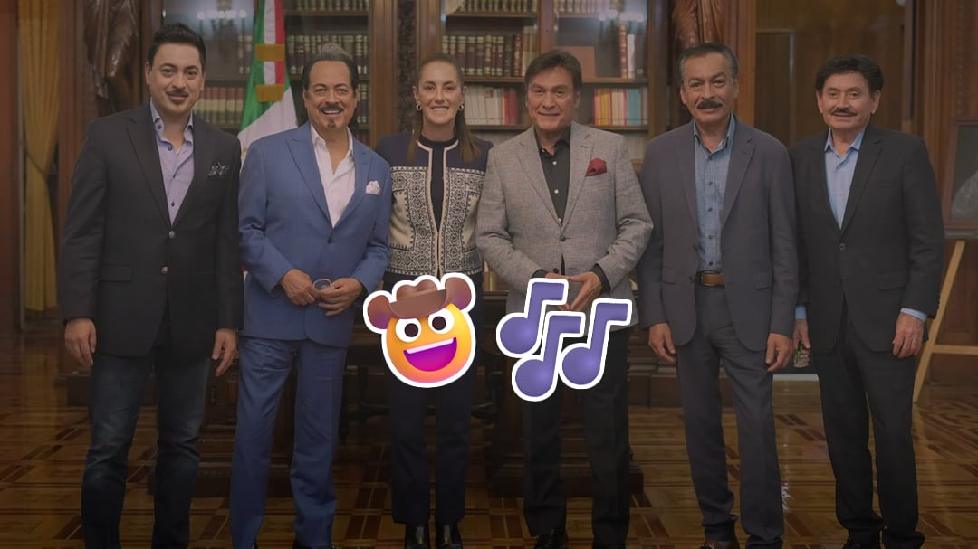Claudia Sheinbaum recibe a Los Tigres del Norte en Palacio Nacional
