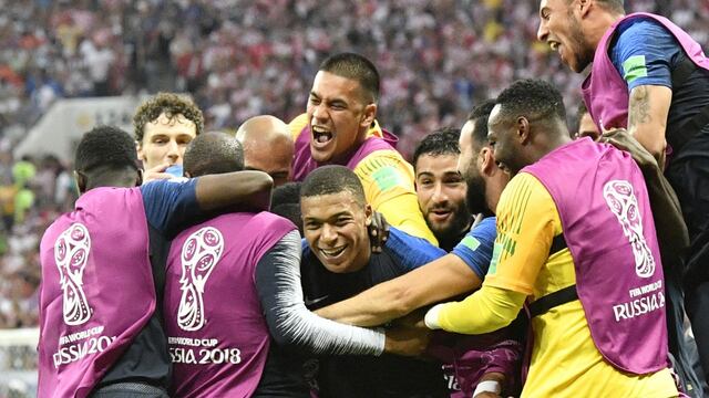 Los franceses festejaron en serio su triunfo ante Croacia.