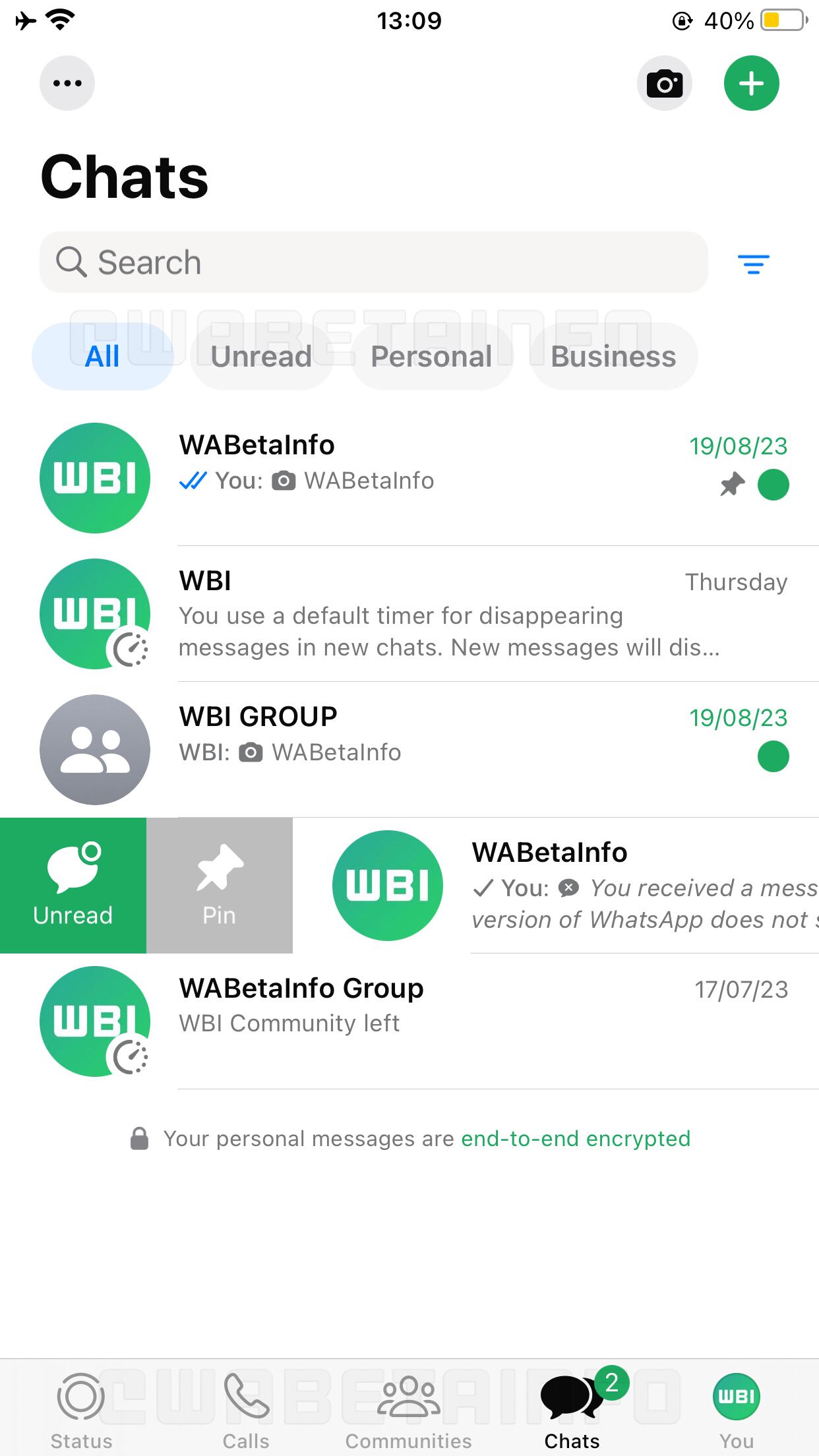 Nueva imagen y botones en WhatsApp para iOS