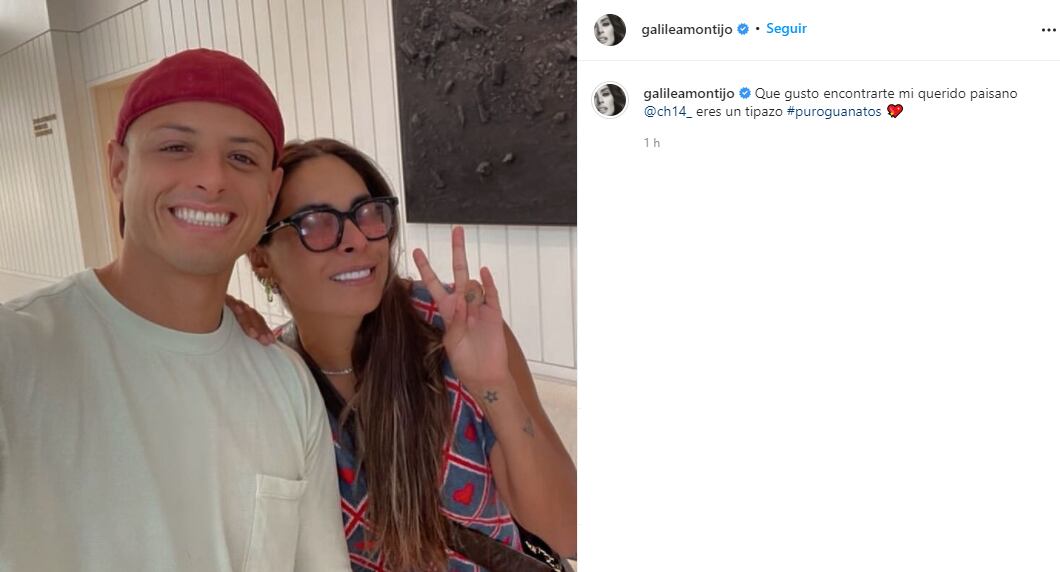 Galilea Montijo y el Chicharito Hernández.