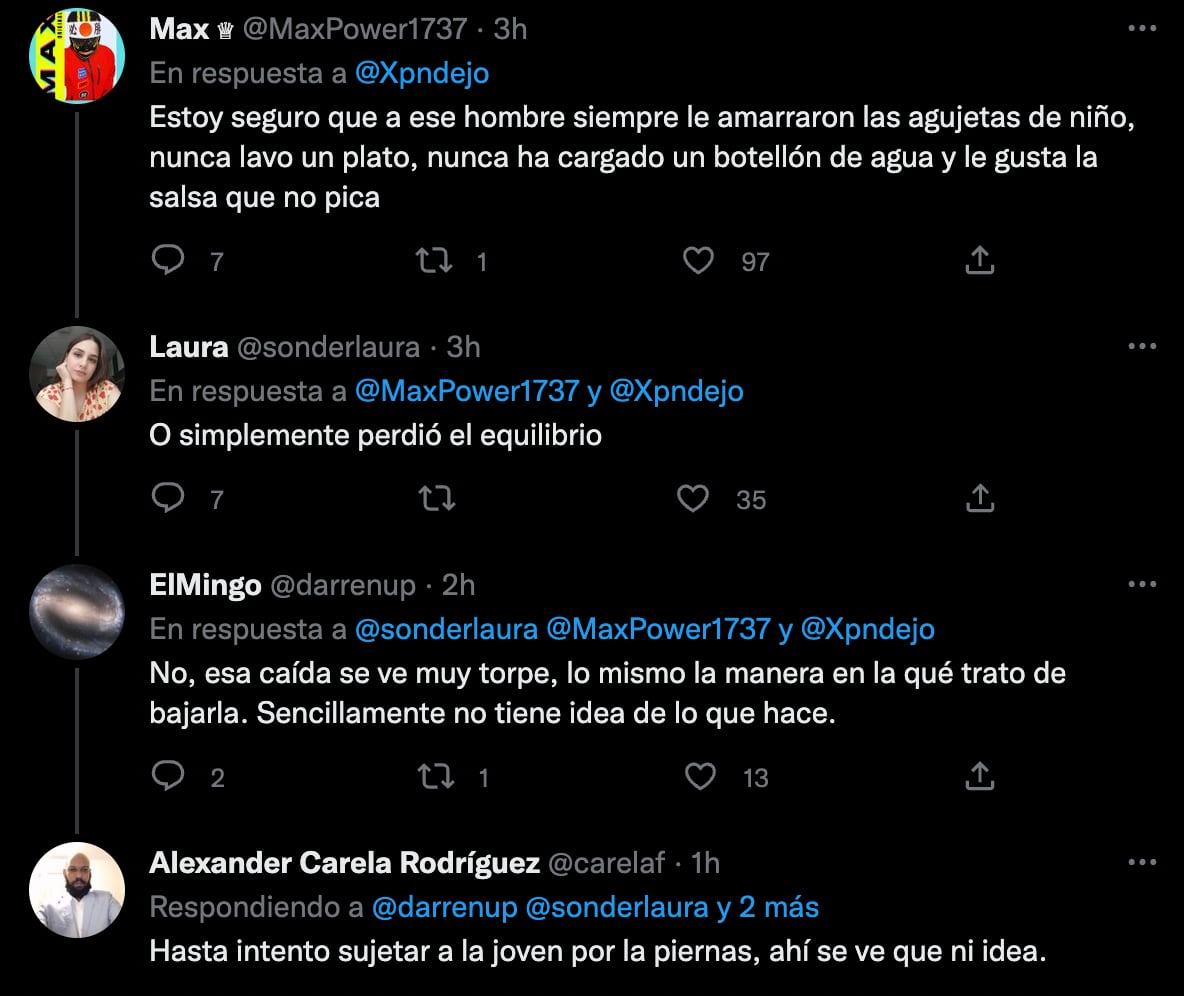 Comentarios al video de la caída épica