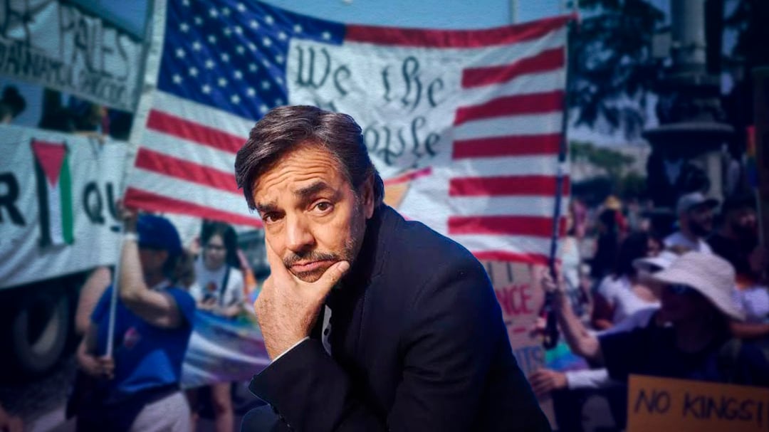 Eugenio Derbez participó en protestas de West Hollywood, Estados Unidos, pero hubo un detalle