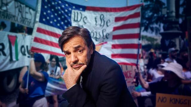 Eugenio Derbez participó en las protestas  No Kings Day vs Donald Trump