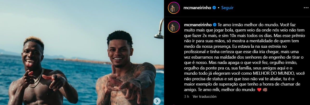 Palabras de Mc Maneirinho