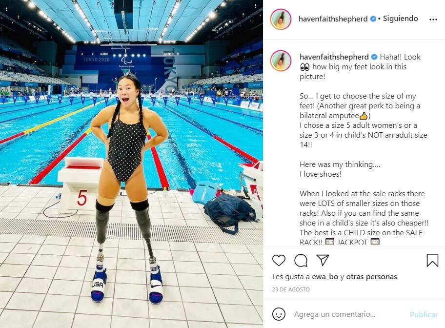 La nadadora Haven Shepherd