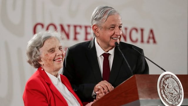 Elenia Poniatowska y AMLO.