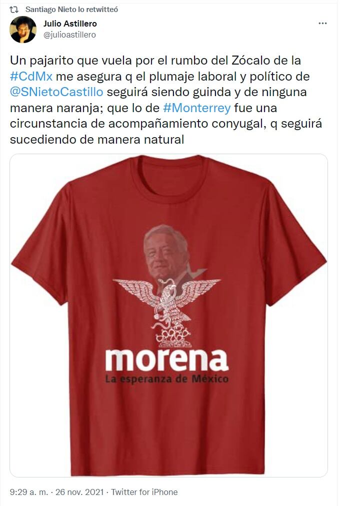 El retuit de Santiago Nieto