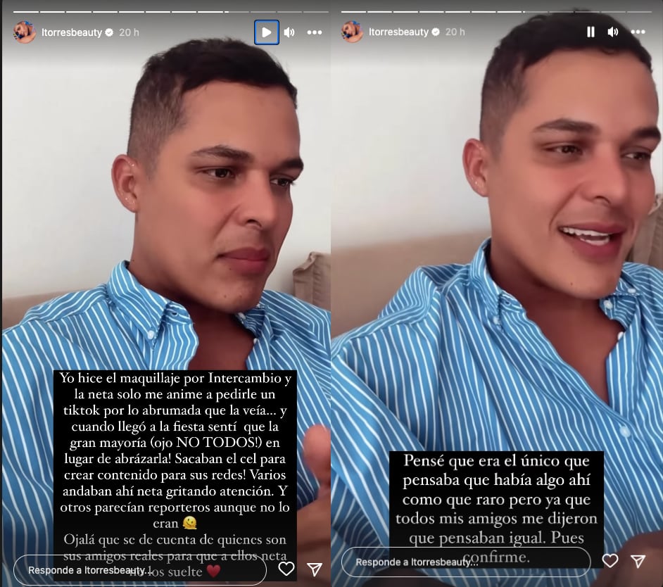 Luis Torres cuenta cómo se sintió en la fiesta de Wendy Guevara