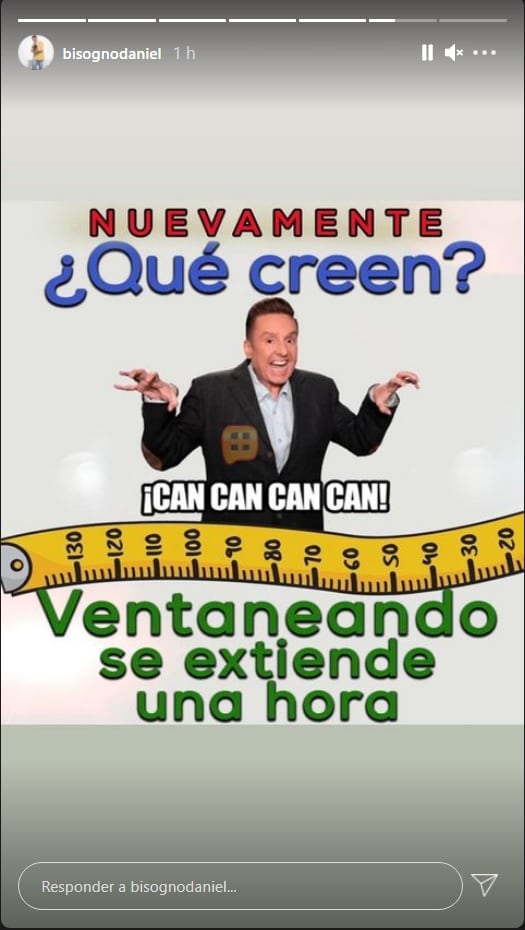 Daniel Bisogno anuncia que se extiende el horario de Ventaneando
