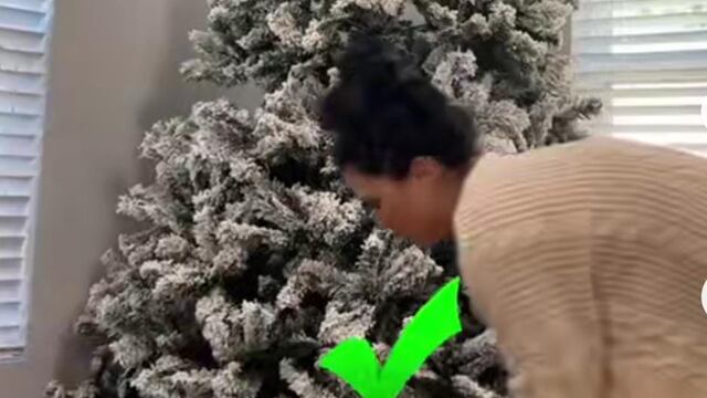 Mujer comparte truco para colgar las luces de Navidad