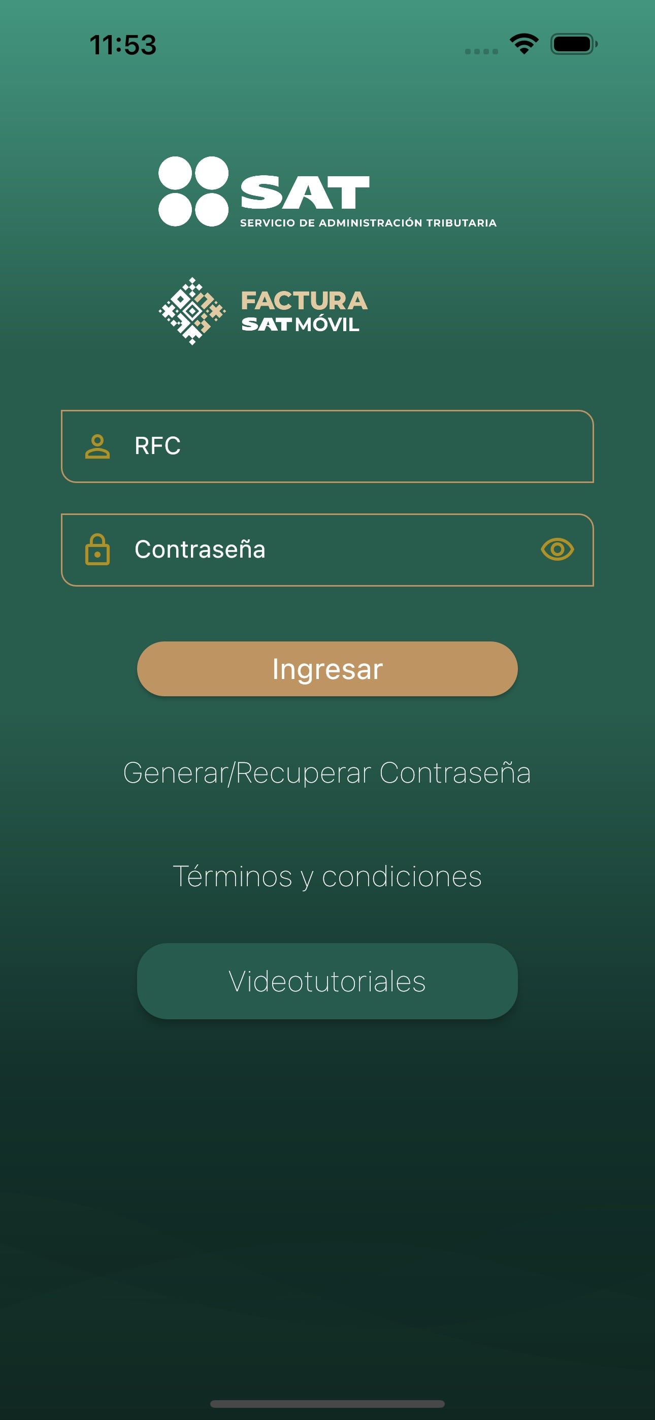 app Factura SAT Móvil