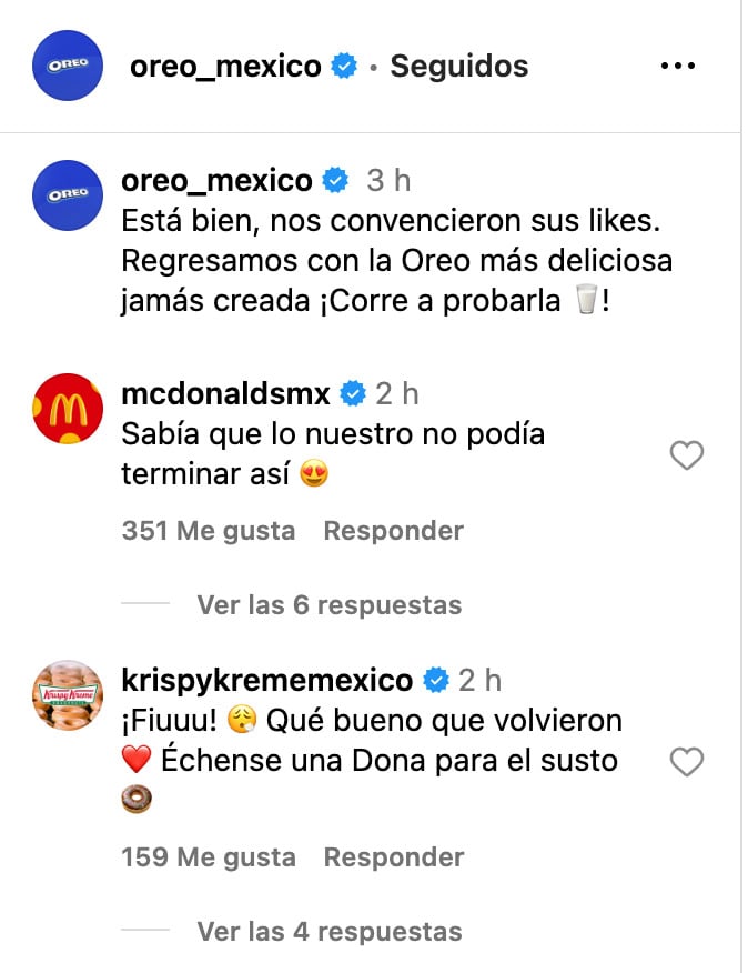 Publicación de Oreo