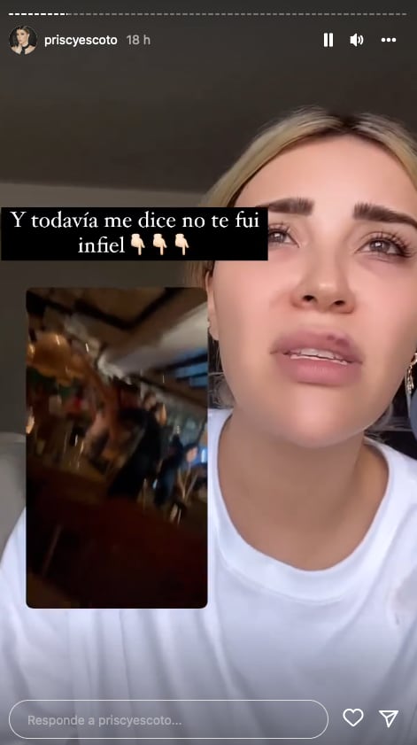 Priscy Escoto expone infidelidad de su novio.