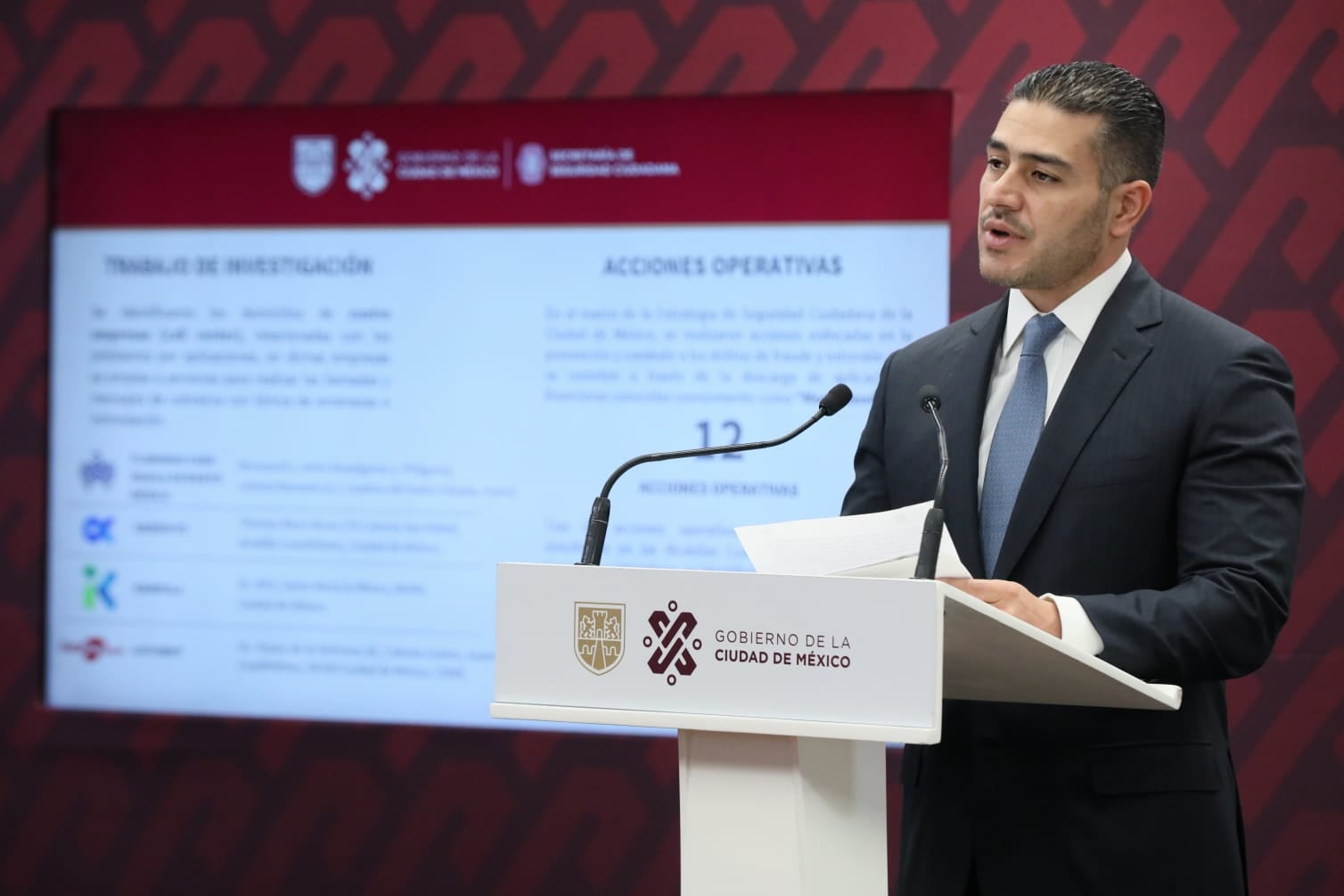 Omar García Harfuch, secretario de Seguridad Ciudadana en CDMX, explica el desmantelamiento de los "montadeudas"
