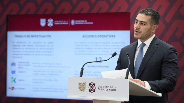 Omar García Harfuch, secretario de Seguridad Ciudadana en CDMX, explica el desmantelamiento de los "montadeudas"