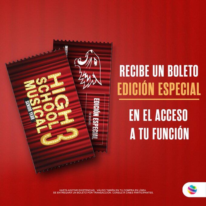 Boleto de High School Musical edición especial en Cinemex