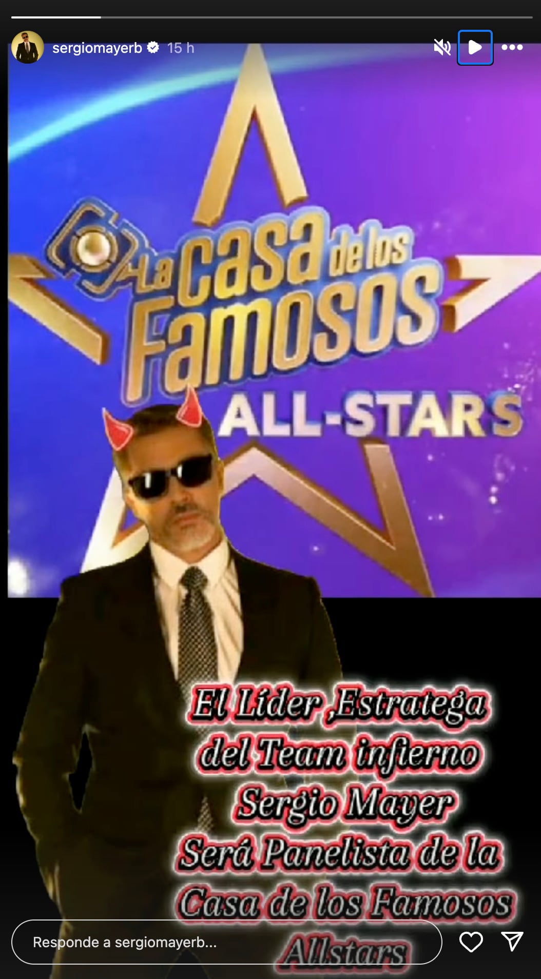 Sergio Mayer será panelista en La Casa de los famosos All Stars