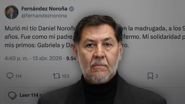 Gerardo Fernández Noroña informa la muerte de su tío Daniel Noroña Velázquez