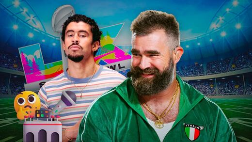 Jason Kelce aclara si defendió la presentación de Bad Bunny en el Super Bowl 2026