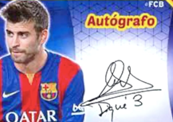 Firma Gerard Piqué