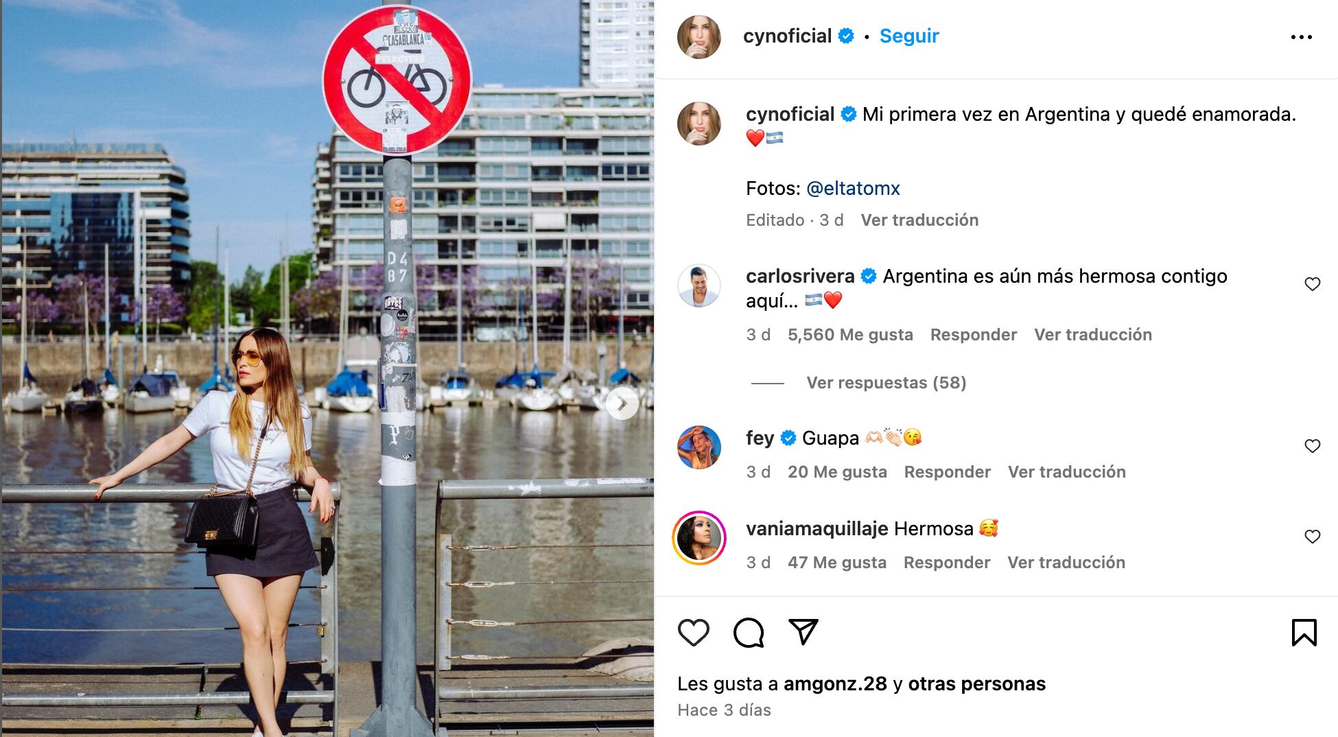 Mensaje de Carlos Rivera a Cynthia Rodríguez