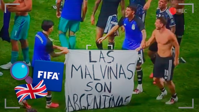 Reino Unido exige a la FIFA investigar a Argentina por lona de las Malvinas