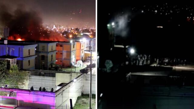 Vecinos del penal de Topo Chico lograron tomar video y fotografías del momento del motín.