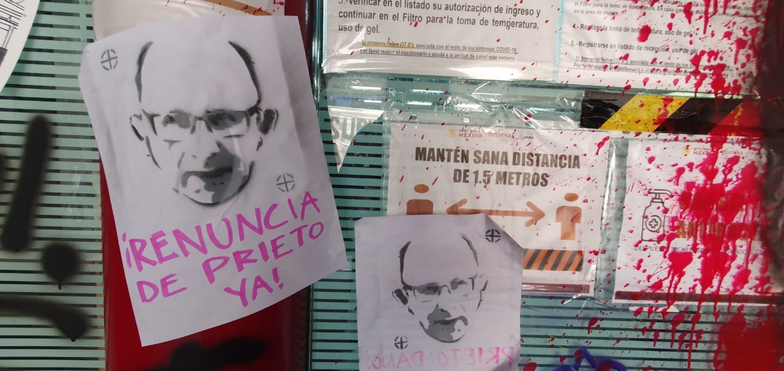 Protesta de estudiantes de la ENAH