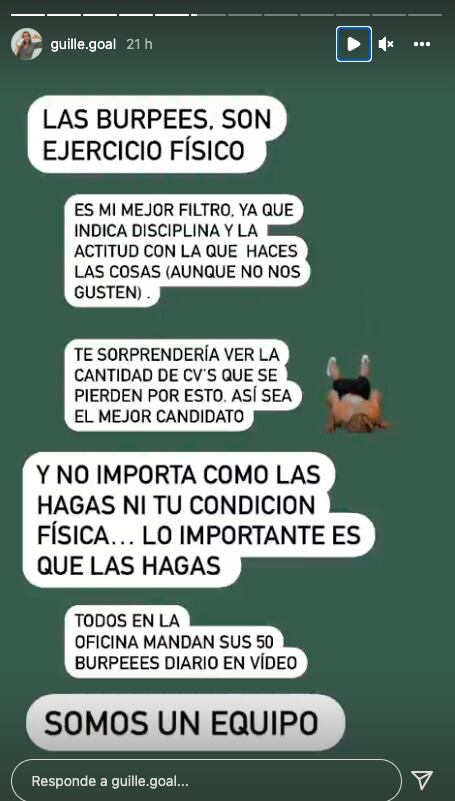 Pide hacer burpees para vacante de contador