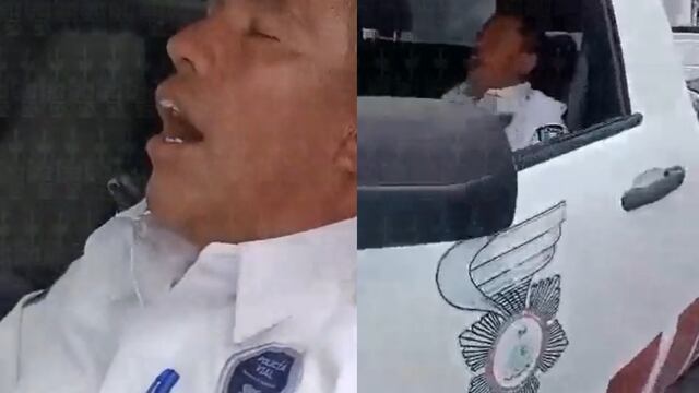 Video: policía es captado durmiendo en pleno horario laboral