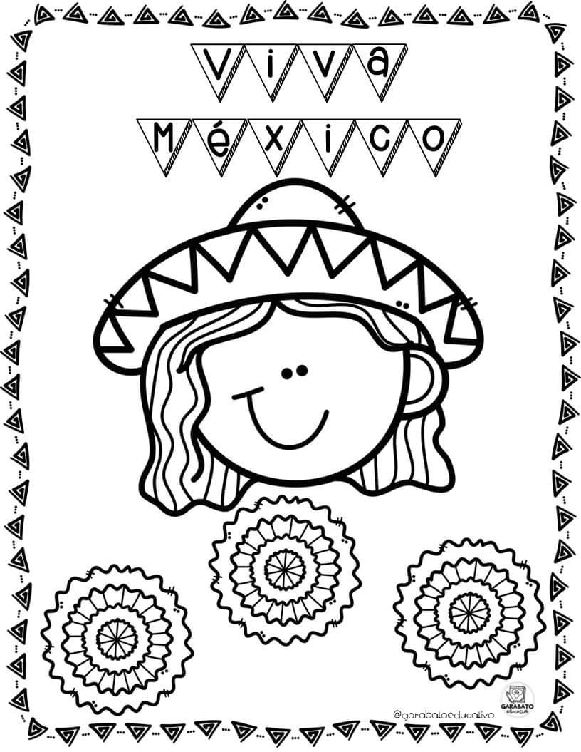 Dibujos animados del 15 de septiembre para colorear