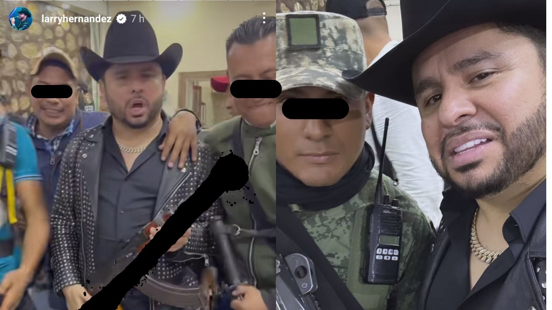 Larry Hernández festeja con presuntos sicarios