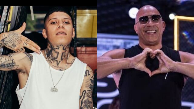 Santa Fe Klan y Vin Diesel se toman una foto en el evento de Rápidos y Furiosos 10