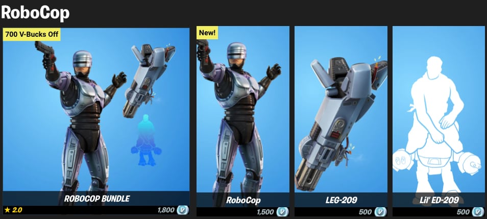 Precio skin de RoboCop