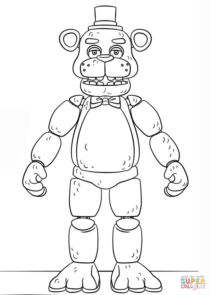 Dibujos para colorear e imprimir de Golden Freddy de Five Nights at Freddy’s