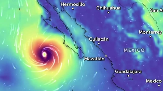 Video muestra la posible trayectoria del huracán Polo hacia Baja California Sur