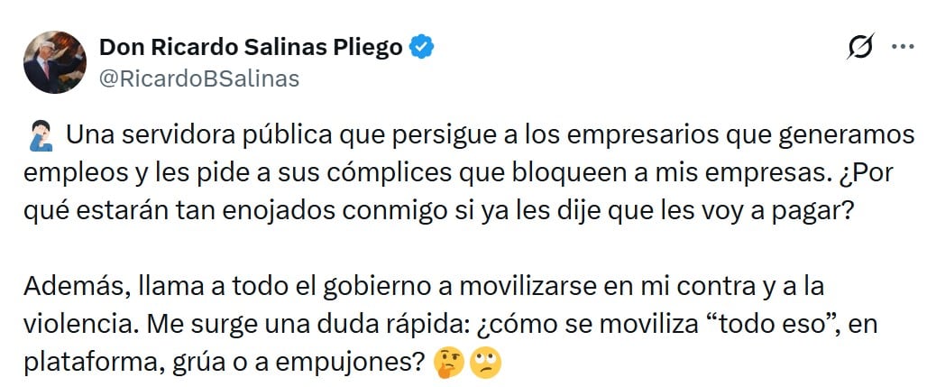 Ricardo Salinas Pliego vs Citlalli Hernández
