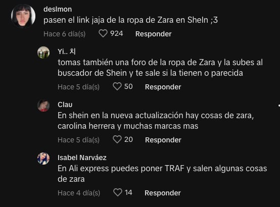 Usuarios aseguran que en Shein y Zara venden la misma ropa