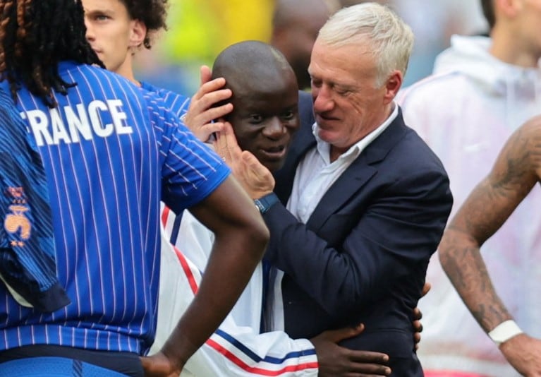 N’Golo Kanté y Didier Deschamps